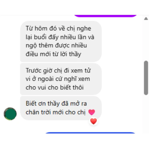 Chia sẻ sau buổi luận giải Tử Vi Thanh Dương